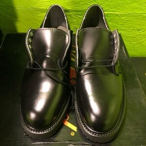 Thorogood 834-6130 Black Leather Oxford Shoes Postal Certified Mens Size 7.5.